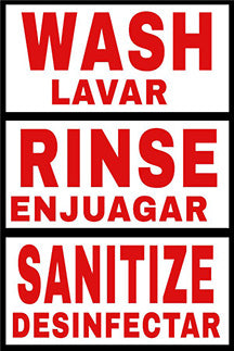 Wash/Rinse/Sanitize